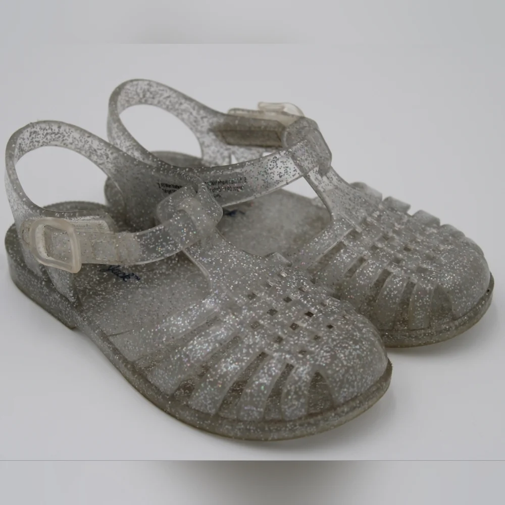 Cat & Jack Toddler Girls Glitter Jelly Sandals Size 9
